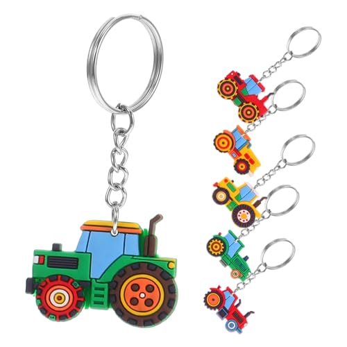 GARIOUANS 6 Stück Farm Schlüsselanhänger Lustige Landwirtschaftliche Fahrzeug Schlüsselringe für Erntefeiern Klassenzimmerpreise und Ostergeschenktüten von GARIOUANS