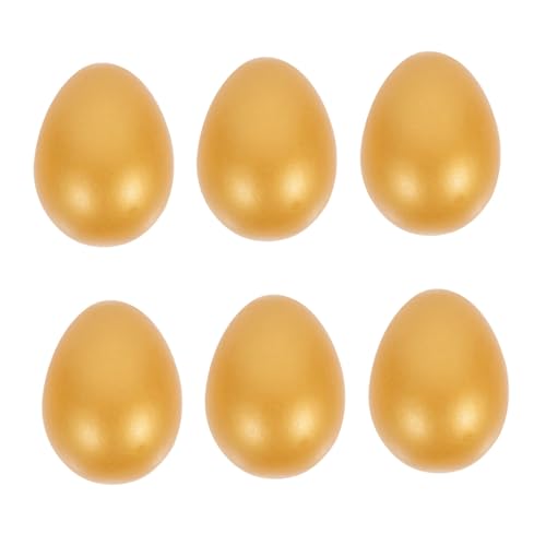 GARIOUANS 6 Stück Goldenes Eierspielzeug Osterei- Dekorationen hängend Ostern Osterschmuck für Baum Jumbo osterdekor ei Partybevorzugungsei dekoratives Ei Ostereier Deko-Ei hölzern GARIOUANS 6 Stück Goldenes Eierspielzeug Osterei- Dekorationen hängend Ostern Osterschmuck für Baum Jumbo osterdekor ei Partybevorzugungsei dekoratives Ei Ostereier Deko-Ei hölzern von GARIOUANS