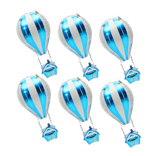 GARIOUANS 6 Stück Heißluftballon Dekoration Aluminium Heißluftballon Ballons Kinderparty Ballons Helium Dekoballon Heißluftballon Aluminium Ballon Himmelblaue Aluminiumfolie GARIOUANS 6 Stück Heißluftballon Dekoration Aluminium Heißluftballon Ballons Kinderparty Ballons Helium Dekoballon Heißluftballon Aluminium Ballon Himmelblaue Aluminiumfolie von GARIOUANS