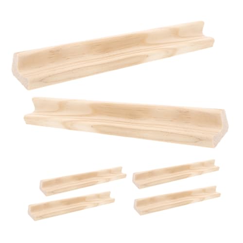 GARIOUANS 6 Stück Holzdekorationen Mexikanische Zugspielständer Unbehandeltes Holz Präsentationstabletts Briefablagen Für Brettspiele Domino Ständerhalter Mexikanische Zug von GARIOUANS