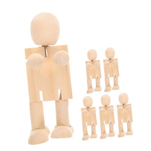 GARIOUANS 6 Stück Holzroboter Puppenroboter Holzgelenkmodell Roboterfigur Dekorative Steckpuppe Holzpuppe Zeichenroboter Holz Holzsteckpuppe Holzroboter Statue Puppenhausfiguren GARIOUANS 6 Stück Holzroboter Puppenroboter Holzgelenkmodell Roboterfigur Dekorative Steckpuppe Holzpuppe Zeichenroboter Holz Holzsteckpuppe Holzroboter Statue Puppenhausfiguren von GARIOUANS