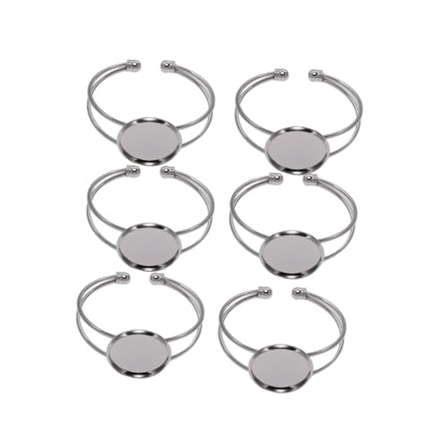 GARIOUANS 6 Stück Kupfer Y Förmige Armband Rohlinge Rundplatte Verstellbar für Schmuck DIY Cabochons Anhänger Zubehör GARIOUANS 6 Stück Kupfer Y Förmige Armband Rohlinge Rundplatte Verstellbar für Schmuck DIY Cabochons Anhänger Zubehör von GARIOUANS
