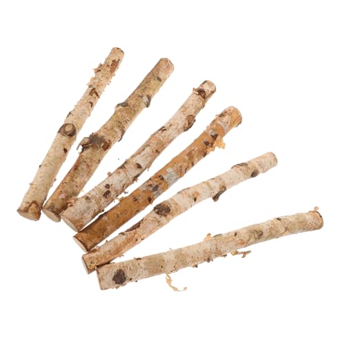 GARIOUANS 6 Stück Natürliche Birkenholzstäbe Langlebige Dünne Holzstäbe für DIY Bastelprojekte Dekorative und Rustikale Handwerksarbeiten von GARIOUANS