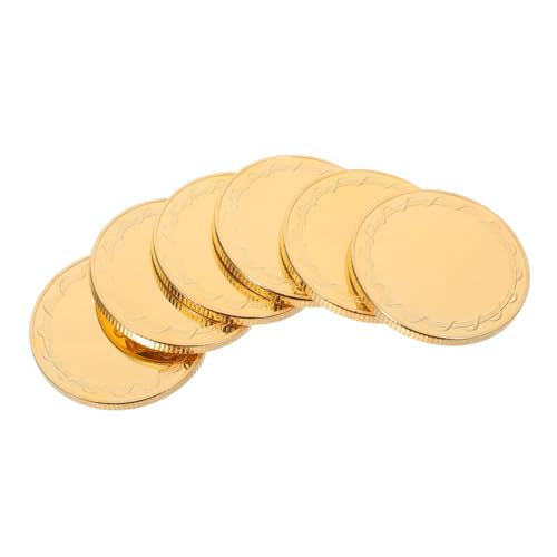 GARIOUANS 6 Stück Runde Blanko Münzen mit Goldplattiertem Spiegelrand Uv Druck und Gravurfähig Diy Bastel Medaillen für Geburtstags Reise und Sammelerinnerungen GARIOUANS 6 Stück Runde Blanko Münzen mit Goldplattiertem Spiegelrand Uv Druck und Gravurfähig Diy Bastel Medaillen für Geburtstags Reise und Sammelerinnerungen von GARIOUANS
