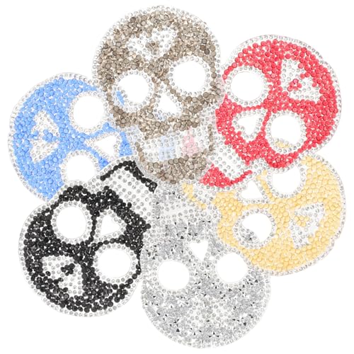 GARIOUANS 6 Stück Skull Strass Aufbügel Patches Bunte DIY Bügelbilder für Kleidung Schuhe Taschen Hautfreundlich Langlebig Einfache Anbringung durch Bügeln oder Nähen zum Reparieren und GARIOUANS 6 Stück Skull Strass Aufbügel Patches Bunte DIY Bügelbilder für Kleidung Schuhe Taschen Hautfreundlich Langlebig Einfache Anbringung durch Bügeln oder Nähen zum Reparieren und von GARIOUANS