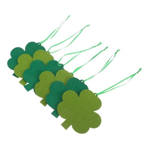GARIOUANS 6 Stück St. Patrick Day Grüne Kleeblatt-Dekorationen, Filz-hängeornamente Für Irische Festivals, Glitzernde Glücksanhänger Für Heim- Und Partydekoration von GARIOUANS