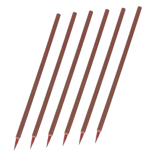 GARIOUANS 6 Stück Teiliges Chinesisches Kalligraphie Pinsel aus Premium Tragbare Schreibpinsel für Anfänger und Künstler Geeignet für Acrylmalerei Aufbewahrungstasche von GARIOUANS