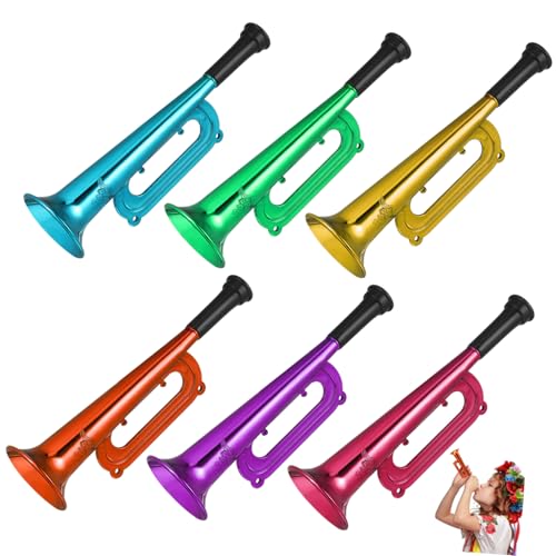 GARIOUANS 6 Stück Teiliges Kunststoff Trompeten Bunt Jubel Instrumente Party Dekoration für Weihnachten Neujahr Schule Veranstaltung GARIOUANS 6 Stück Teiliges Kunststoff Trompeten Bunt Jubel Instrumente Party Dekoration für Weihnachten Neujahr Schule Veranstaltung von GARIOUANS