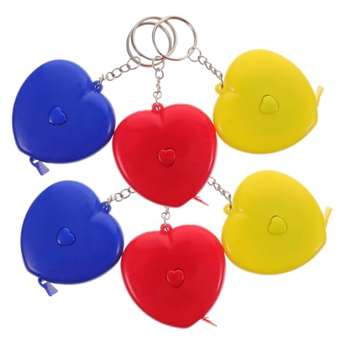 GARIOUANS 6 Stück Teiliges Leichtes Herz Maßband Retractable Soft Tape für Flexibles Multifunktionales Maßband zum Nähen Körper und Kleidungsmaße Tragbar und Langlebig GARIOUANS 6 Stück Teiliges Leichtes Herz Maßband Retractable Soft Tape für Flexibles Multifunktionales Maßband zum Nähen Körper und Kleidungsmaße Tragbar und Langlebig von GARIOUANS
