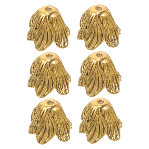 GARIOUANS 6 Stück Teiliges Metall Perlenkappen Blumenform Stabile Legierung Endkappen für DIY Schmuckherstellung Leichte Abstandsperlen für Armbänder Halsketten Große Menge für GARIOUANS 6 Stück Teiliges Metall Perlenkappen Blumenform Stabile Legierung Endkappen für DIY Schmuckherstellung Leichte Abstandsperlen für Armbänder Halsketten Große Menge für von GARIOUANS