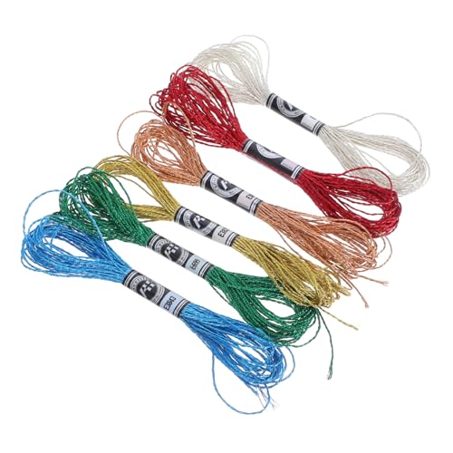 GARIOUANS 6 Stück Teiliges Metallic Stickgarn aus Polyester Mehrfarbiges Glitzerndes Stickgarn für Handstickerei Kreuzstich und DIY-bastelarbeiten Langlebig und Farbecht GARIOUANS 6 Stück Teiliges Metallic Stickgarn aus Polyester Mehrfarbiges Glitzerndes Stickgarn für Handstickerei Kreuzstich und DIY-bastelarbeiten Langlebig und Farbecht von GARIOUANS