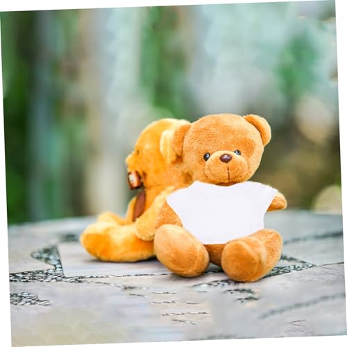 GARIOUANS 6 Stück Teiliges Puppenkleidungs Weichem Baumwollstoff Niedliche Teddybär t Shirts für Puppen Langlebig Farbbeständig als Geschenk für Sammler von GARIOUANS
