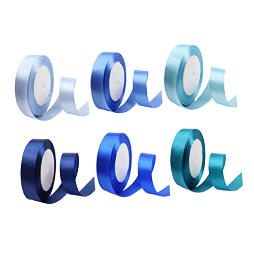 GARIOUANS 6 Stück Teiliges Satinband Breit Langlebige Geschenkband Schleifenbänder in Blau Mix für Party Dekoration Bastelprojekte und Geschenkverpackungen GARIOUANS 6 Stück Teiliges Satinband Breit Langlebige Geschenkband Schleifenbänder in Blau Mix für Party Dekoration Bastelprojekte und Geschenkverpackungen von GARIOUANS