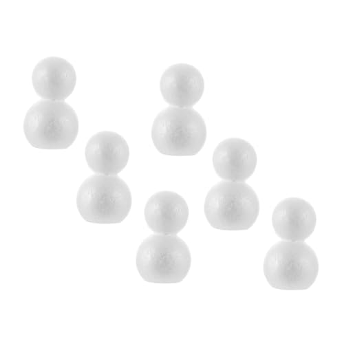 GARIOUANS 6 Stück Teiliges Schneemann Bastelset Weiße Polystyrolkugeln DIY Weihnachtsdeko Bastelmaterial für Kreative Xmas Ornamente und Festliche Raumdekoration GARIOUANS 6 Stück Teiliges Schneemann Bastelset Weiße Polystyrolkugeln DIY Weihnachtsdeko Bastelmaterial für Kreative Xmas Ornamente und Festliche Raumdekoration von GARIOUANS