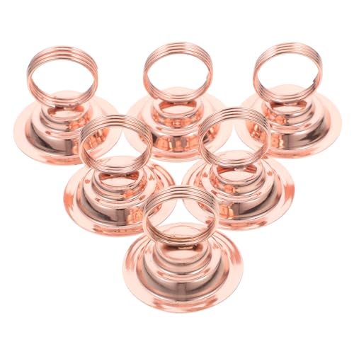 GARIOUANS 6 Stück Teiliges Tischkartenhalter aus Metall für Hochzeiten Restaurants und Elegante Memo Clips für Platzkarten Menüs und Fotos in Roségold Vielseitige Tischdekoration für von GARIOUANS