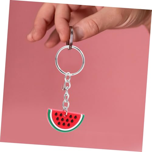 GARIOUANS 6 Stück Teiliges Wassermelonen Schlüsselanhänger Anhänger Cartoon Fruchtform Charm Langlebig Praktisch Modisch als Taschen und Partydekoration Geeignet von GARIOUANS