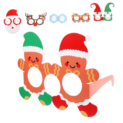 GARIOUANS 6 Stück Teiliges Weihnachtsbrillen aus Papier Festliche Partybrillen für Weihnachten Foto Requisiten für Weihnachtsfeiern und Festliche Anlässe GARIOUANS 6 Stück Teiliges Weihnachtsbrillen aus Papier Festliche Partybrillen für Weihnachten Foto Requisiten für Weihnachtsfeiern und Festliche Anlässe von GARIOUANS