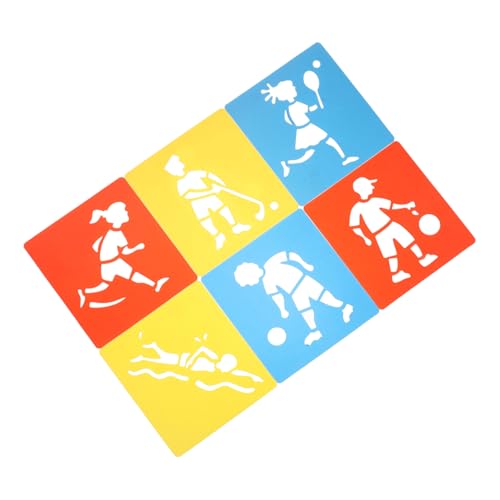GARIOUANS 6 Stück Teiliges Wiederverwendbarer Sportschablonen für Basketball und Fußball Templates Kreative Malschablonen für Schulprojekte und DIY Sportzeichnungen GARIOUANS 6 Stück Teiliges Wiederverwendbarer Sportschablonen für Basketball und Fußball Templates Kreative Malschablonen für Schulprojekte und DIY Sportzeichnungen von GARIOUANS