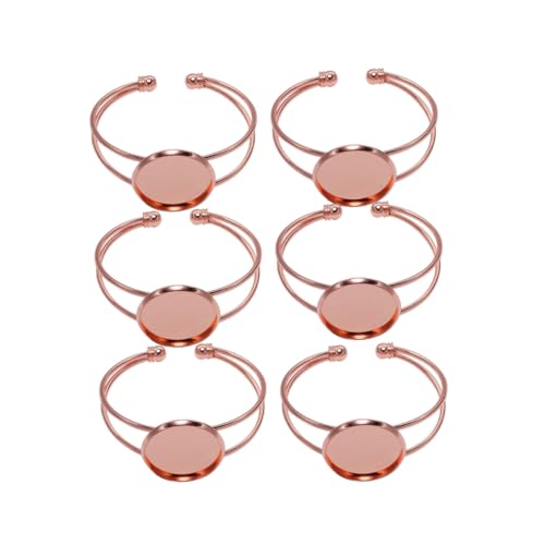 GARIOUANS 6 Stück Teiliges Y Förmige Armband Basis aus Robustem Kupfer Rund Verstellbar Roségoldfarben Langlebig und Rostfrei für DIY Schmuckherstellung und Glasketten Anhänger GARIOUANS 6 Stück Teiliges Y Förmige Armband Basis aus Robustem Kupfer Rund Verstellbar Roségoldfarben Langlebig und Rostfrei für DIY Schmuckherstellung und Glasketten Anhänger von GARIOUANS