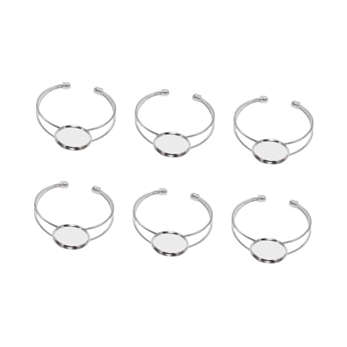 GARIOUANS 6 Stück Teiliges Y Förmiges Kupfer Armbandrohling Silber DIY Schmuckherstellung Verstellbar Langlebig Schmuckzubehör für Perlen und Glasanhänger GARIOUANS 6 Stück Teiliges Y Förmiges Kupfer Armbandrohling Silber DIY Schmuckherstellung Verstellbar Langlebig Schmuckzubehör für Perlen und Glasanhänger von GARIOUANS