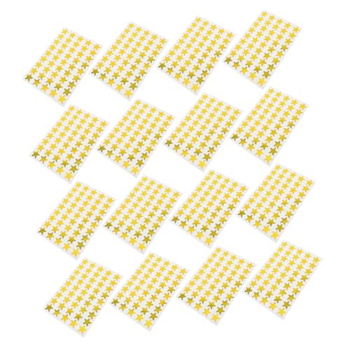 GARIOUANS 60 Blatt Star-Belohnungsaufkleber Aufkleber Beschreibung Etiketten für Sternenaufkleber Kinderaufkleber Sternaufkleber Basteln Aufkleber für Mädchen Golden von GARIOUANS