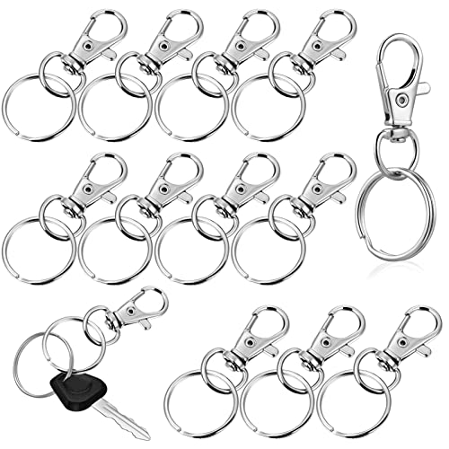 GARIOUANS 60 Sätze Drehverschlüsse Schlüsselanhänger Clips mit Ringen für Lanyards Handtaschen und DIY Projekte Robuste und Langlebige Schlüsselringverschlüsse von GARIOUANS