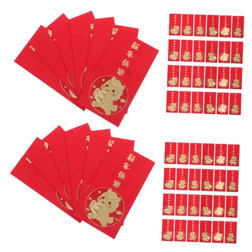 GARIOUANS 60 Stück Rotes Päckchen Zum Jahr Des Pferdes Chinesischer Roter Umschlag Tet Li Xi Umschläge Rote Glücksgeldumschläge 2026 GARIOUANS 60 Stück Rotes Päckchen Zum Jahr Des Pferdes Chinesischer Roter Umschlag Tet Li Xi Umschläge Rote Glücksgeldumschläge 2026 von GARIOUANS