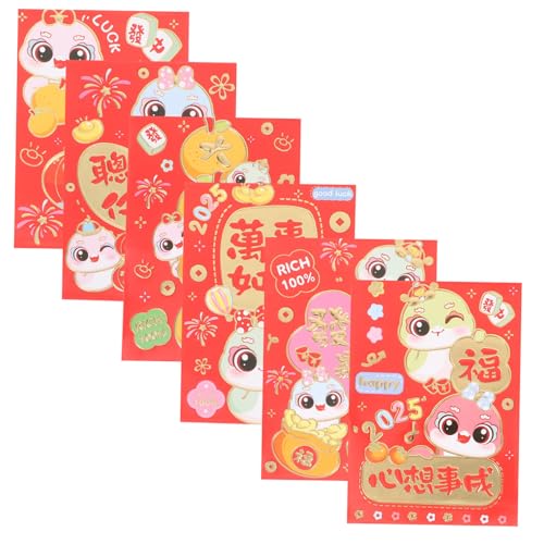 GARIOUANS 60 Stück Teiliges Traditionelle Chinesische Rote Umschläge Jahr der Schlange mit Glücksmustern Dekorative Hongbao für Mondneujahr Hochzeit Geburtstag Segen und Wohlstand GARIOUANS 60 Stück Teiliges Traditionelle Chinesische Rote Umschläge Jahr der Schlange mit Glücksmustern Dekorative Hongbao für Mondneujahr Hochzeit Geburtstag Segen und Wohlstand von GARIOUANS