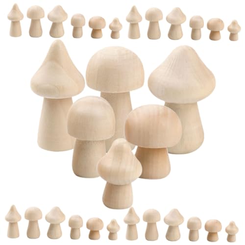 GARIOUANS 60 Stück Teiliges Unvollendete Holzpilze aus Naturholz Glatte Oberfläche zum Bemalen DIY Bastelmaterial für Mädchen Jungen Kreative Handwerksdeko GARIOUANS 60 Stück Teiliges Unvollendete Holzpilze aus Naturholz Glatte Oberfläche zum Bemalen DIY Bastelmaterial für Mädchen Jungen Kreative Handwerksdeko von GARIOUANS