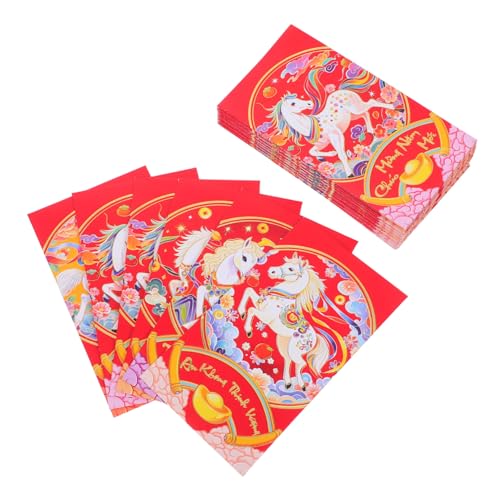 GARIOUANS 60 Stück Vietnamesische Rote Umschläge Pferdejahr Rote Geldumschläge für Frühlingsfest Premium Papier Stilvolles Design Langlebig für und Freunde GARIOUANS 60 Stück Vietnamesische Rote Umschläge Pferdejahr Rote Geldumschläge für Frühlingsfest Premium Papier Stilvolles Design Langlebig für und Freunde von GARIOUANS
