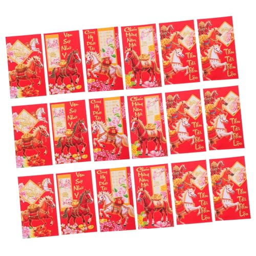 GARIOUANS 60 Stück Vietnamisches Neujahrs Hong Bao mit Pferde Zodiac Langformat Geldumschläge für Frühlingsfest und Chinesisches Mondneujahr Muster Premium Papier Kulturelle Mischung GARIOUANS 60 Stück Vietnamisches Neujahrs Hong Bao mit Pferde Zodiac Langformat Geldumschläge für Frühlingsfest und Chinesisches Mondneujahr Muster Premium Papier Kulturelle Mischung von GARIOUANS