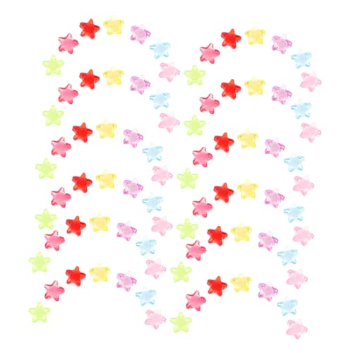 GARIOUANS 600 Stück Acryl Fünfzackige Stern Spacer Perlen Farbige Perlen Mit Mattierter Oberfläche Für DIY Schmuckherstellung Armbänder Halsketten Ohrringe Basteln von GARIOUANS
