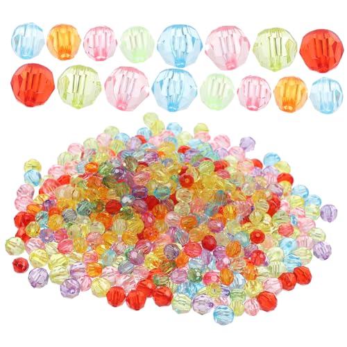 GARIOUANS 600 Stück Teiliges Acrylperlen Bunte Kleine Spacer Perlen Langlebig Vielseitig für DIY Schmuckherstellung Armbänder Halsketten und Dekorationen von GARIOUANS