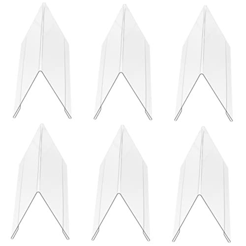 GARIOUANS 6Stücke Acryl Tischaufsteller für Namensschilder und Veranstaltungsdekoration Doppelseitige Präsentationsständer für Büro Restaurant Transparentes Design von GARIOUANS
