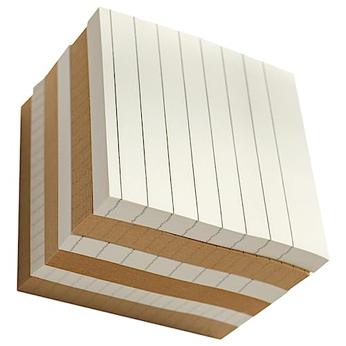 GARIOUANS 6Stücke Haftnotizen Selbstklebende Memo Pads für Schule und Büro Vielseitig Einsetzbar Starke Haftung Designs Kariert Linierte Blanko und Kraftpapier von GARIOUANS
