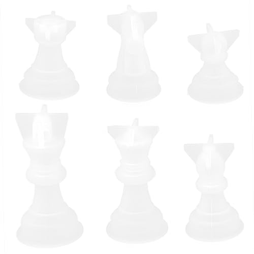 GARIOUANS 6Stücke Silikonformen für Schachfiguren DIY Kerzenform Handgemachte Gießform für Projekte für Bastelarbeiten und für von GARIOUANS