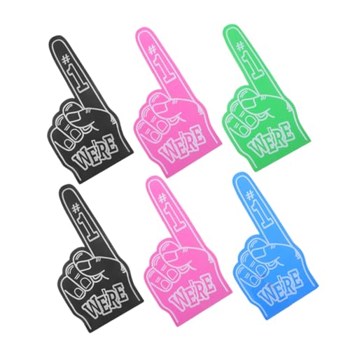 GARIOUANS 6pcs Eva Schaumfingerhärme Riesenschaum Finger Nr. 1 Fingerschaum Finger Für Cheerleading -sportveranstaltungen Und Partybevorzugungen Für Das Jubeln Und Feiern von GARIOUANS