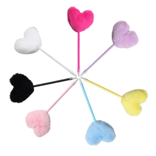 GARIOUANS 7 Stück Bunte Pom Pom Kugelschreiber mit Teiliges Flauschige Stifte für Erwachsene und Studenten für und Kreative Schreibprojekte von GARIOUANS