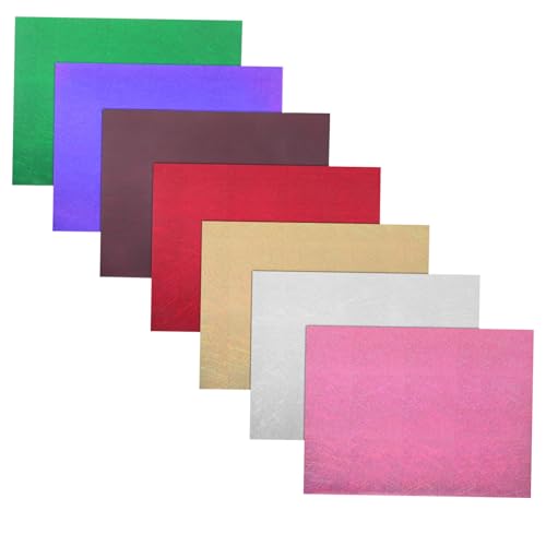 GARIOUANS 7 Stück Schriftzugfolie Holografische Transferfolie DIY Wärmeübertragungsfolie Wärme Vinyl Transferfolie Für Hemden Kleidung Wärmeübertragungs Vinylfolien Zum Basteln von GARIOUANS