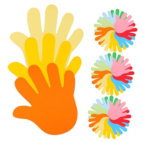 GARIOUANS 72 Stück Teiliges DIY Papier schulwanddekor Kreative Handgeschnittene Handabdruck motive Vielseitige Kindergarten Klassenzimmerdekoration für Fenster Tafeln und Bastelprojekte GARIOUANS 72 Stück Teiliges DIY Papier schulwanddekor Kreative Handgeschnittene Handabdruck motive Vielseitige Kindergarten Klassenzimmerdekoration für Fenster Tafeln und Bastelprojekte von GARIOUANS