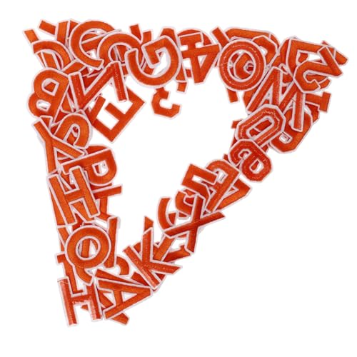 GARIOUANS 72 Stück Teiliges Orangefarbener Bestickter Buchstaben Zahlen patches zum Aufnähen und Aufbügeln Einsetzbar für Jeans Hemden Hüte Taschen und DIY bekleidung Langlebig und GARIOUANS 72 Stück Teiliges Orangefarbener Bestickter Buchstaben Zahlen patches zum Aufnähen und Aufbügeln Einsetzbar für Jeans Hemden Hüte Taschen und DIY bekleidung Langlebig und von GARIOUANS