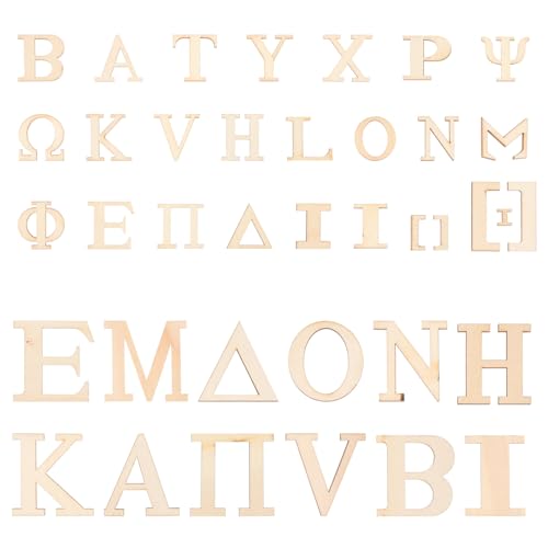 GARIOUANS 72 Stück Unlackierte Holzbuchstaben Griechisches Alphabet Bastelholzscheiben DIY Dekoration Kinderfreundlich Glatte Kanten Leicht Bruchfest für Kreative Holzprojekte GARIOUANS 72 Stück Unlackierte Holzbuchstaben Griechisches Alphabet Bastelholzscheiben DIY Dekoration Kinderfreundlich Glatte Kanten Leicht Bruchfest für Kreative Holzprojekte von GARIOUANS