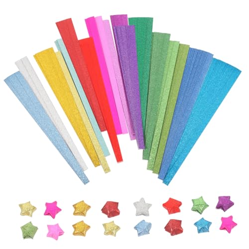GARIOUANS 720 Blatt Glitzerndes Origami Papier Stern Papierstreifen Doppelseitig für DIY Bastelprojekte Scrapbooking Karten Faltpapier Vielseitig für Handarbeit und Kunst GARIOUANS 720 Blatt Glitzerndes Origami Papier Stern Papierstreifen Doppelseitig für DIY Bastelprojekte Scrapbooking Karten Faltpapier Vielseitig für Handarbeit und Kunst von GARIOUANS