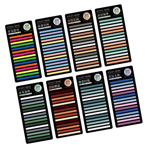 GARIOUANS 8 Blatt Teiliges Bunte Schmale Lesestreifen Selbstklebend Praktische Lesezeichen Markieren Wichtiger Textstellen Leicht Tragbar für Schule und Büro GARIOUANS 8 Blatt Teiliges Bunte Schmale Lesestreifen Selbstklebend Praktische Lesezeichen Markieren Wichtiger Textstellen Leicht Tragbar für Schule und Büro von GARIOUANS