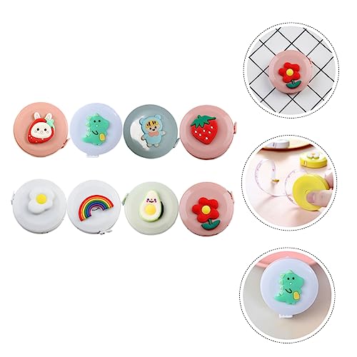 GARIOUANS 8 Stck Mini Cartoon Maßband Teiliges Einziehbares Flexibles Maßband mit Klarer Soft Tape für Nähen DIY Körpermaße Handliches Kompaktes Messwerkzeug von GARIOUANS