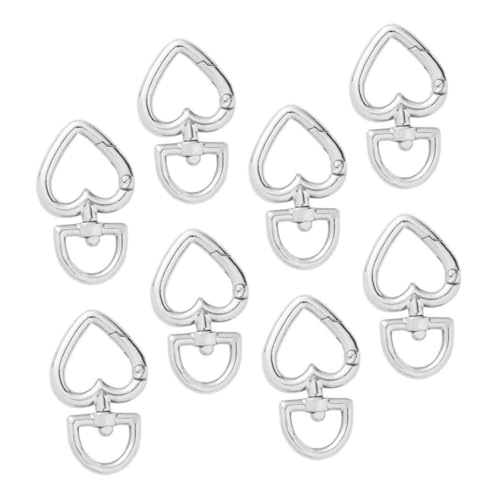 GARIOUANS 8 Stück Teiliges Herzförmige Drehbare Schlüsselringe Metall Kleine Karabinerhaken Federring Verschlüsse für Schmuckherstellung Diy Schlüsselanhänger Handtaschen Zubehör GARIOUANS 8 Stück Teiliges Herzförmige Drehbare Schlüsselringe Metall Kleine Karabinerhaken Federring Verschlüsse für Schmuckherstellung Diy Schlüsselanhänger Handtaschen Zubehör von GARIOUANS