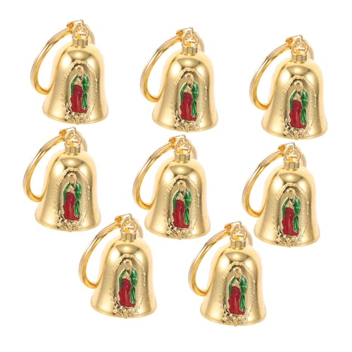 GARIOUANS 8 Stück Teiliges Vintage Metall Glocken Marien-anhänger Langlebiger Handtaschen-schmuck und Schlüsselanhänger Kultursymbolischer Charme für Handtaschen und Rucksäcke für Hochzeiten von GARIOUANS