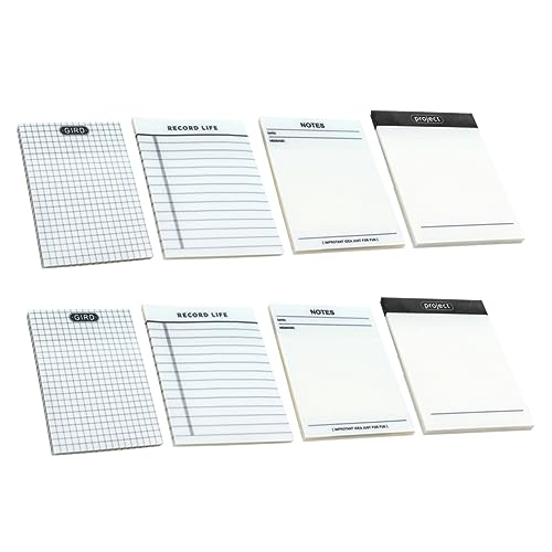 GARIOUANS 8 Transparente Große Schulmaterialien Für Zuhause Transparent Mit Linien Spitze Notizblock Notizen Memo Pastell Transparent Cartoon Wiederverwendbar Durchscheinend von GARIOUANS