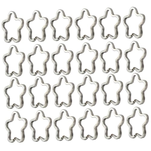 GARIOUANS 80 Stück Flache Schlüsselringe in Blütenform aus Metall Robuste DIY Schlüsselanhänger Zubehör für Kreative Bastelarbeiten und Individuelle Schlüsselketten GARIOUANS 80 Stück Flache Schlüsselringe in Blütenform aus Metall Robuste DIY Schlüsselanhänger Zubehör für Kreative Bastelarbeiten und Individuelle Schlüsselketten von GARIOUANS