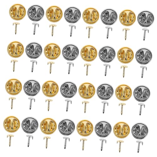 GARIOUANS 80Er Set Sporen Schmetterling Hutrücken Reißnägel Basteln Ersatzstifte Druckkupplung Bremse Motorrad Flughebel Motorradhebel Gitarrenmutter Herren Krawatte Kette Silber Bremshebel von GARIOUANS